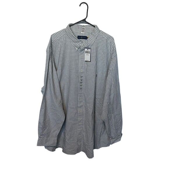 Ralph Lauren Shirt Mens 4XB Big Gray Plaid Long Sleeve Pony Button Down NEW